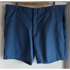 Bonobos Golf Shorts Men 40 Blue Solid Casual Athleisure Bermuda Chino